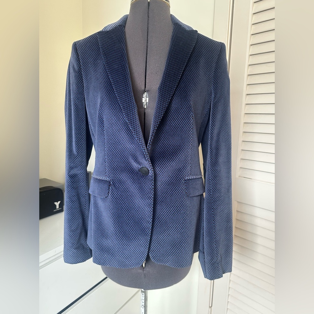 Rag & bone Blue Multi Lexington patterned Velvet Blazer